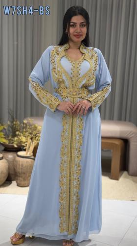 قفطان ملكي قطعتين تطريز مع شك تطريز