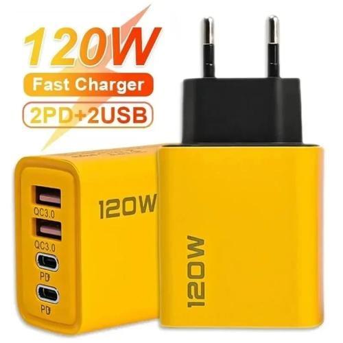 PD USB نوع C شاحن سريع 4 منافذ شحن سريع USB شاحن ا...
