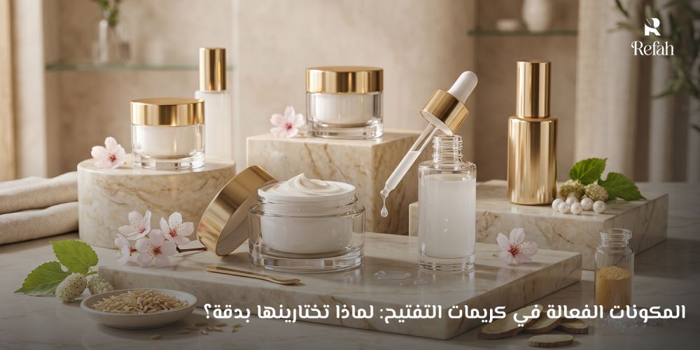 المكونات الفعالة في كريمات التفتيح: لماذا تختارينها بدقة؟