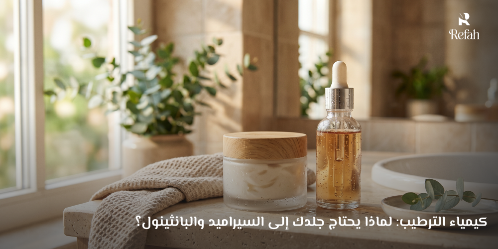 كيمياء الترطيب: لماذا يحتاج جلدك إلى السيراميد والبانثينول؟
