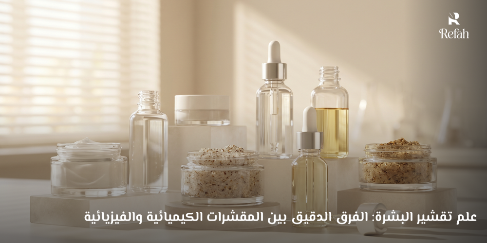 علم تقشير البشرة الفرق الدقيق بين المقشرات الكيميائية والفيزيائية