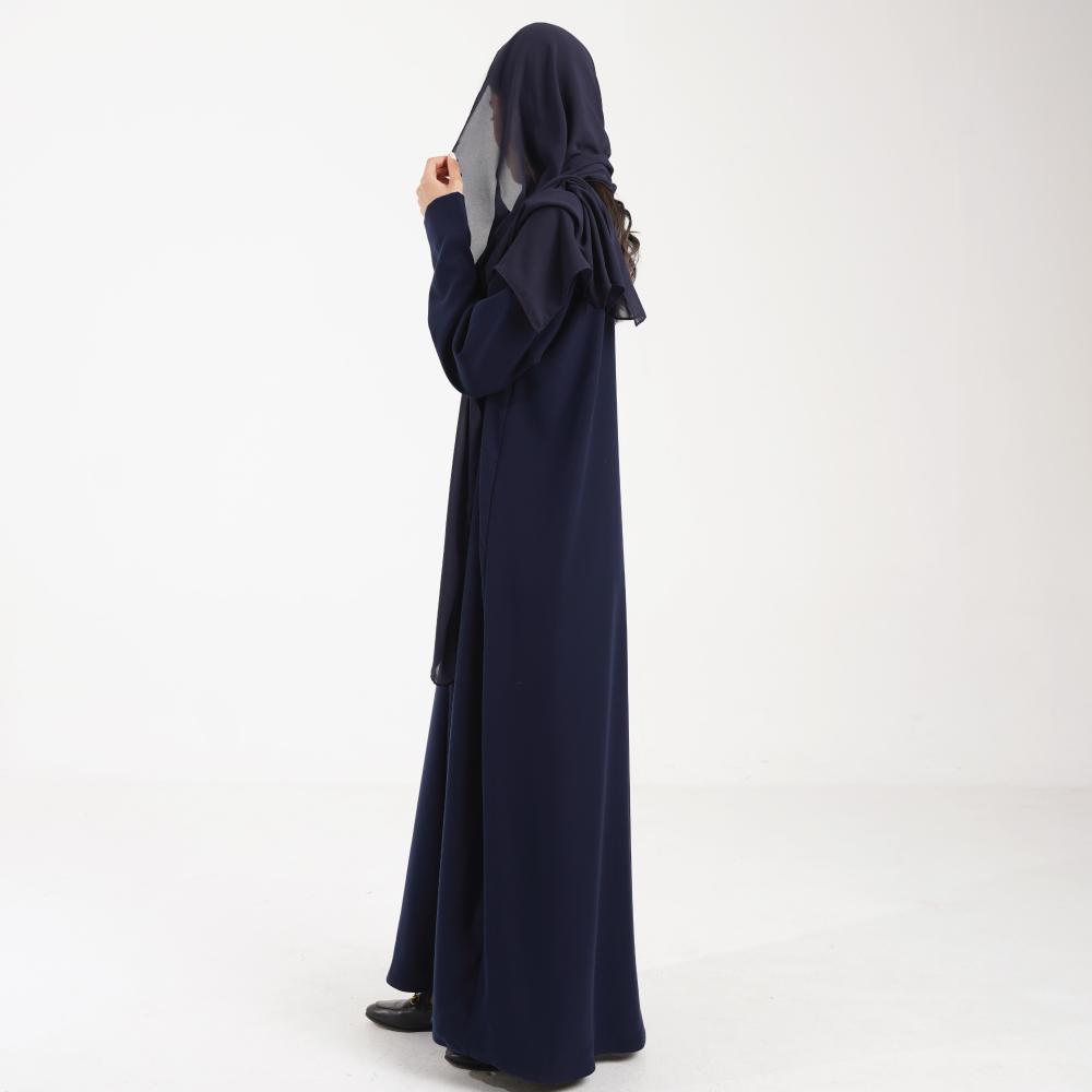 Navy Plain Crepe