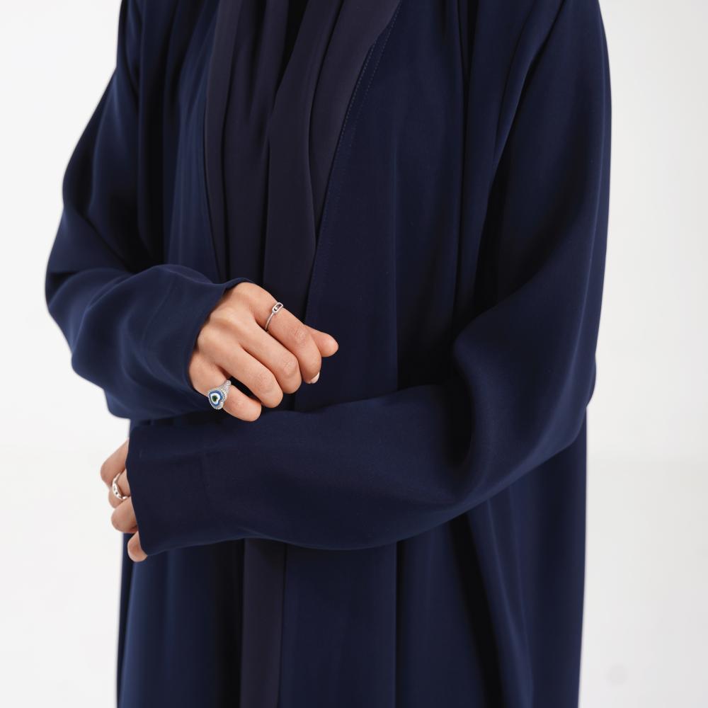 Navy Plain Crepe
