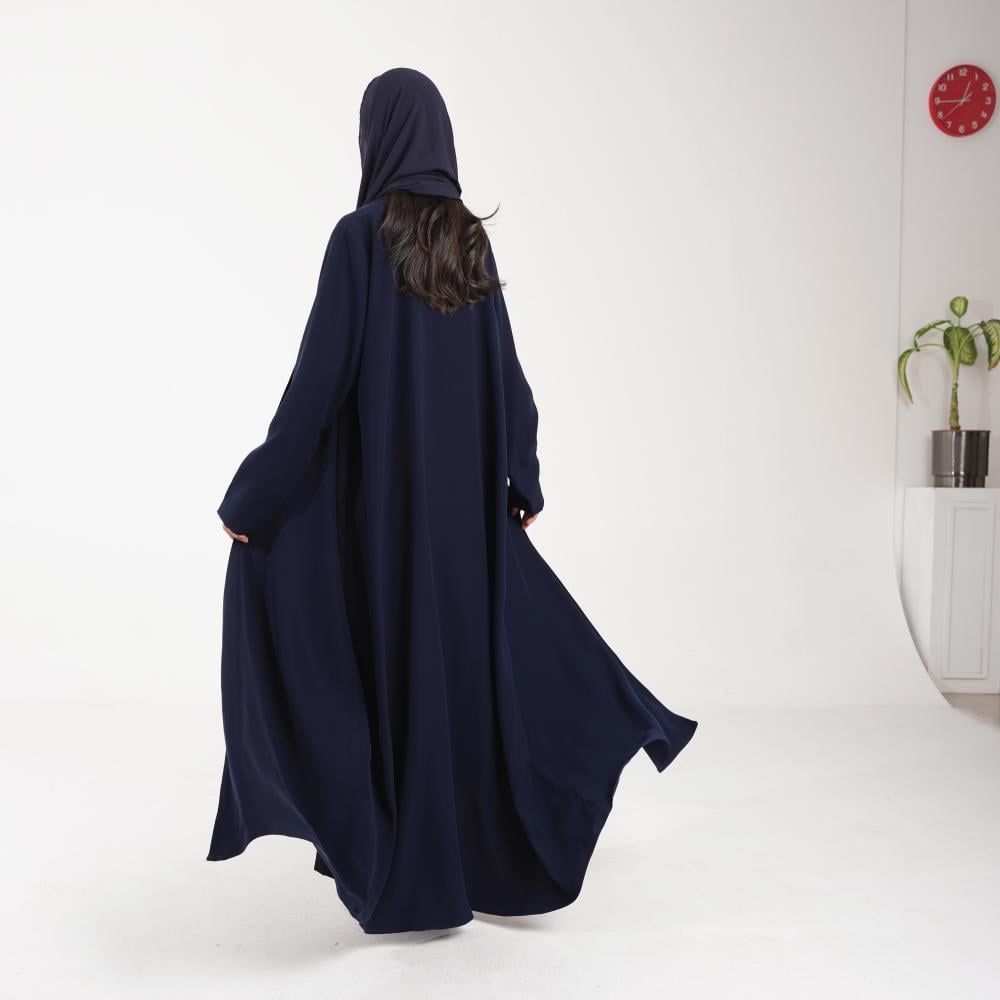 Navy Plain Crepe