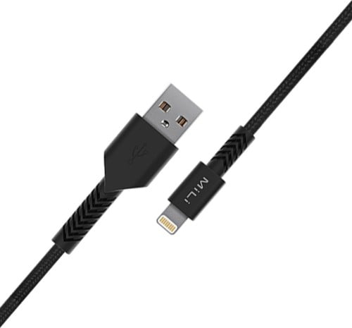 كيبل ميلي ايفون الي USB -معتمد من ابل -بطول متر وع...