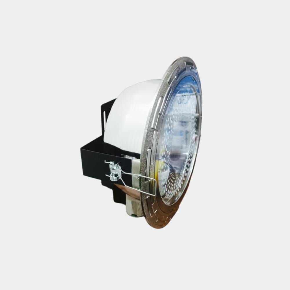 جرم سبوت لايت دائري دفن كروم مطفي كبير E27 × 2 SN 820