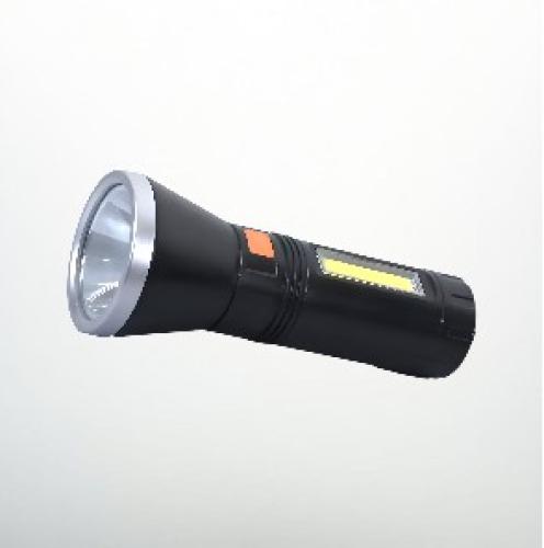 كشاف يدوي LED مع USB شحن اسود