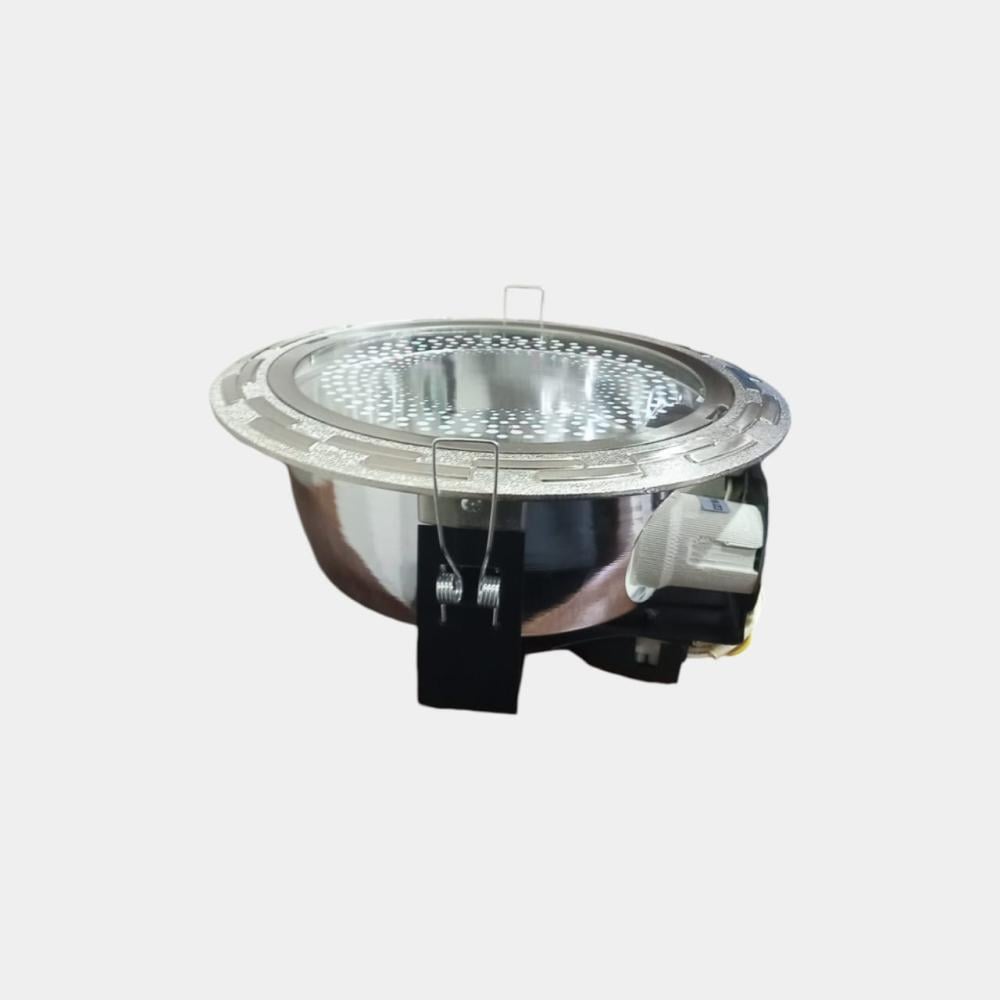 جرم سبوت لايت دائري دفن كروم مطفي كبير E27 × 2 SN 820