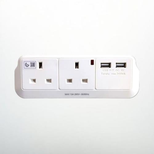 وصلة طاقة متعددة المقابس من بيتي مع منفذين USB، وص...