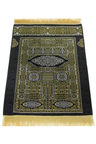 سجاد صلاة زخارف الكعبة (لون اسود مميز)