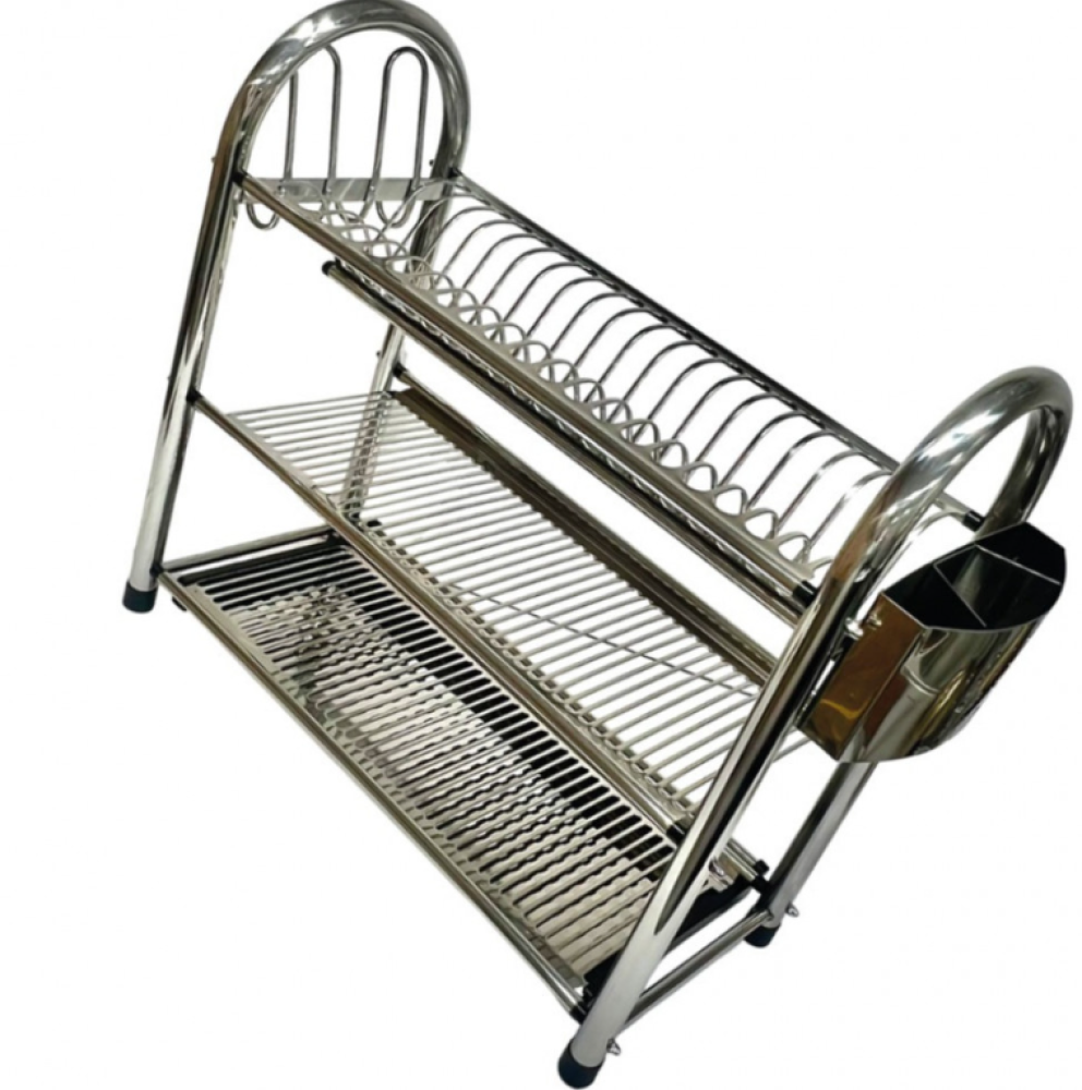 ستاند صحون استانلس ستيل بتصميم عملي ومنظم