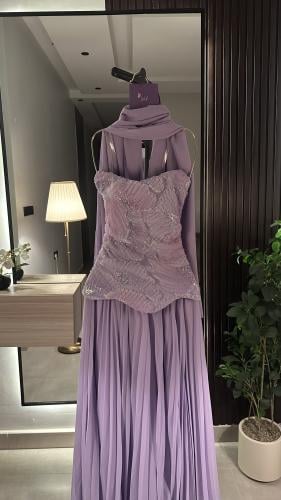 فستان مناسبات موف بكسرات