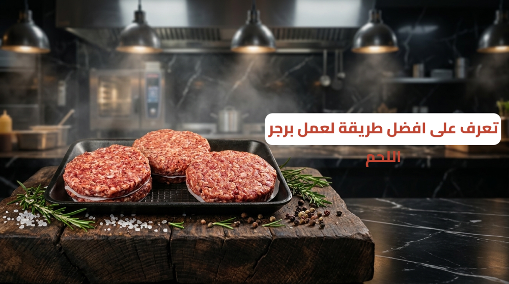 سندويش برجر اللحم مع الجبن والشريحة الطازجة