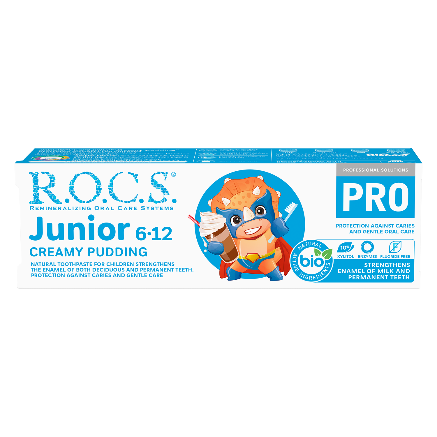 ROCS Pro Toothpaste For Juniors 6-12 Years With Creamy Pudding 74 g