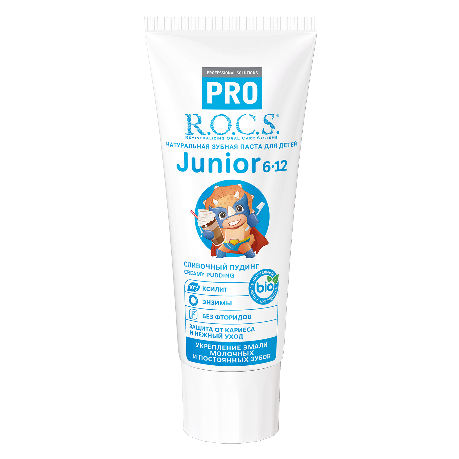 ROCS Pro Toothpaste For Juniors 6-12 Years With Creamy Pudding 74 g