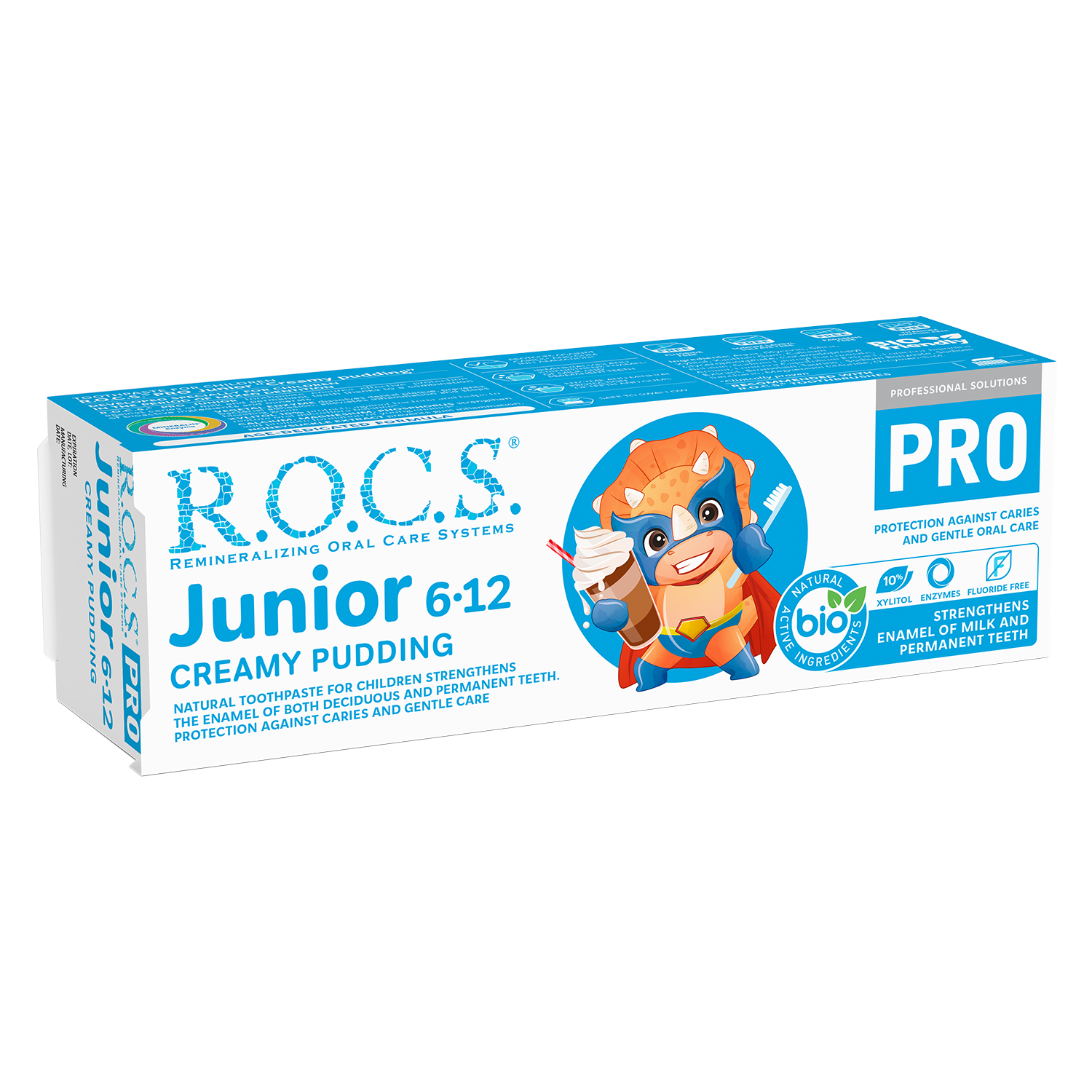 ROCS Pro Toothpaste For Juniors 6-12 Years With Creamy Pudding 74 g