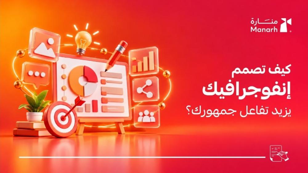 تصميم انفوجرافيك تسويقي من منارة