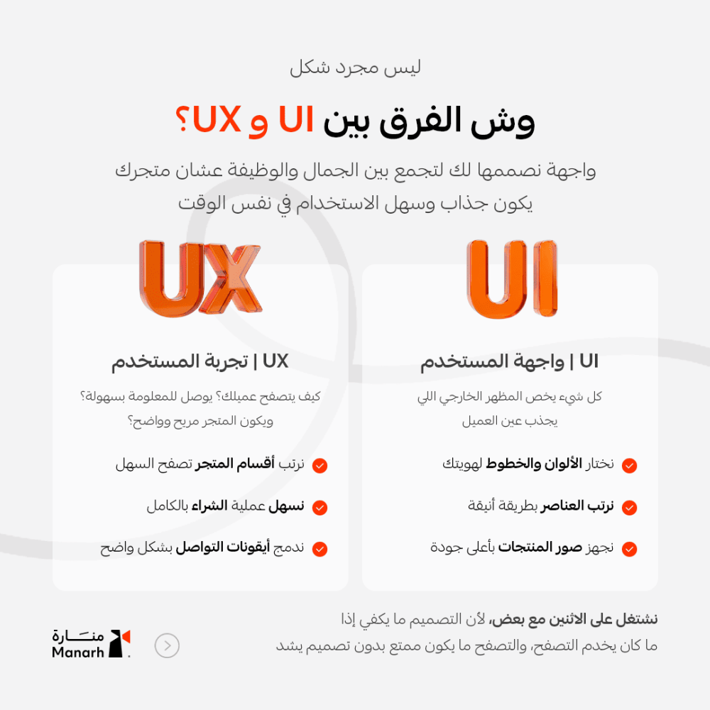 باقة تصميم واجهة المتجر UX/UI