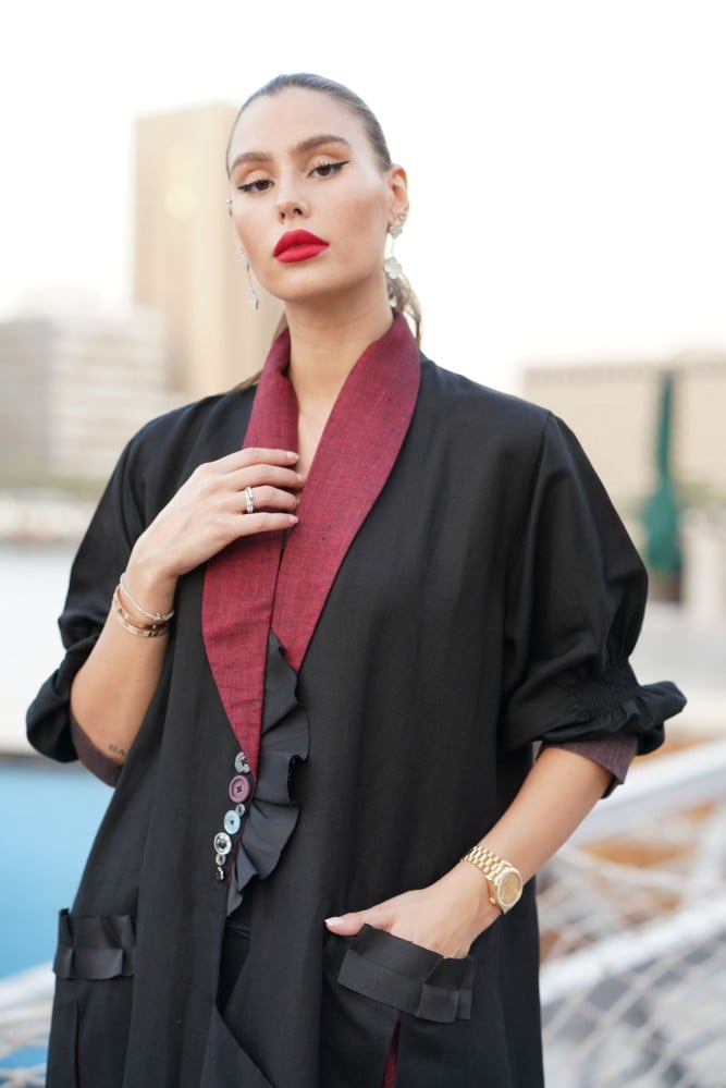 ORGANZA JACKET STYLE ABAYA – House of Aaisha