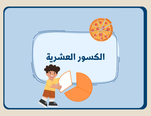 مطوية رياضيات رابع ابتدائي (الكسور العشرية) الترم...