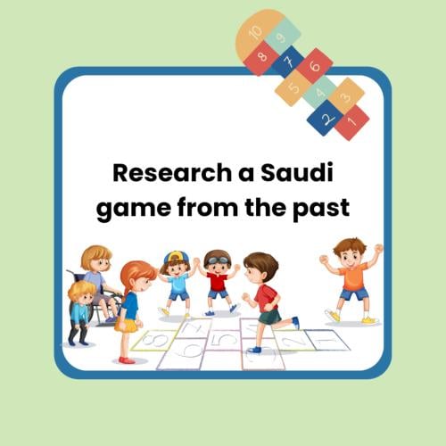 مشروع انجليزي رابع ابتدائي (Research a Saudi game...