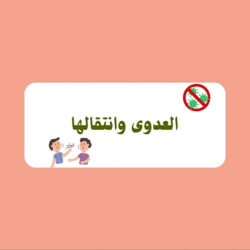 مطوية علوم رابع ابتدائي (العدوى وانتقالها)