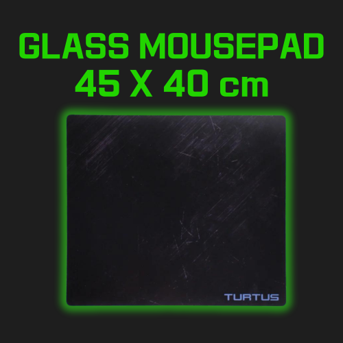 ماوس باد تورتس زجاجية – أسود | TURTUS Gaming Glass...