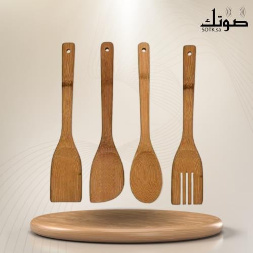 ملاعق خشبيه من البامبو للطبخ