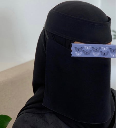 نقاب وسط مطاط مايل