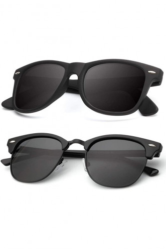 نظارات شمسية حماية UV400 للجنسين - 2 قطع - متجر السوق