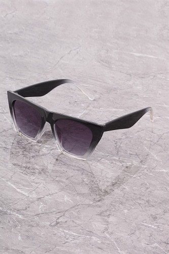 نظارة شمسية بإطار مربع أسود نسائي - متجر السوق