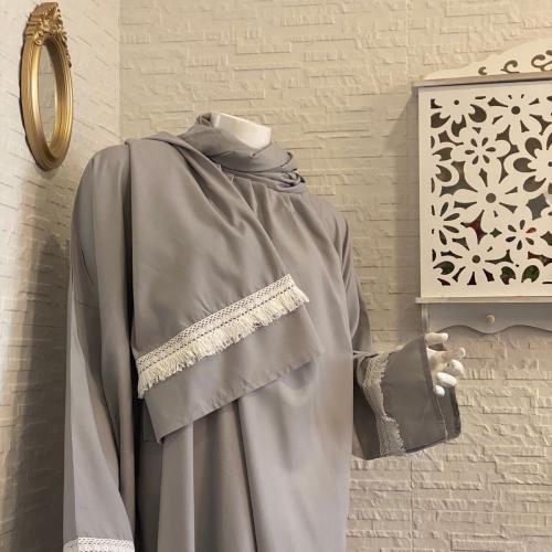 شرشف رداء الصلاة - لف - رمادي