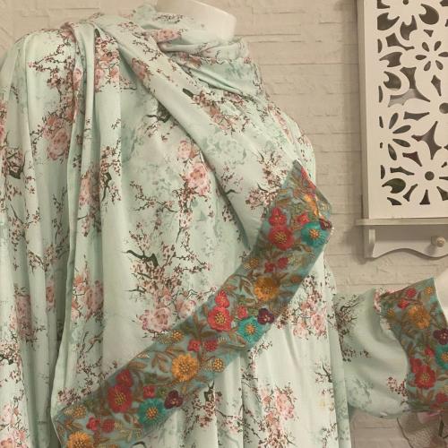 شرشف رداء الصلاة - مشجر - لف - أخضر