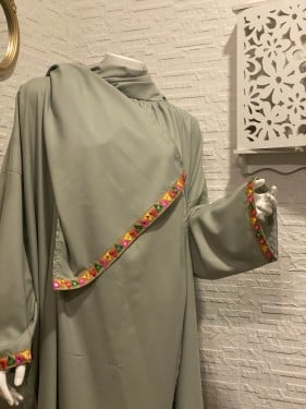 شرشف رداء الصلاة - لف مفتوح - أزرق مخضر