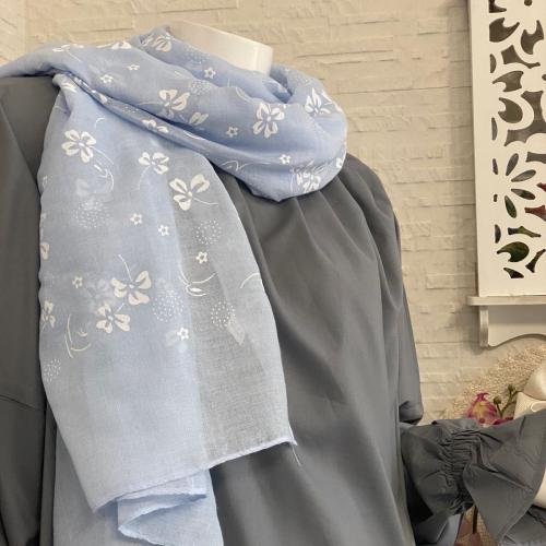 شرشف رداء الصلاة - لف مفتوح بطرحة - رمادي