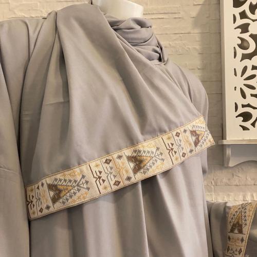 شرشف رداء الصلاة - لف سادة - رمادي