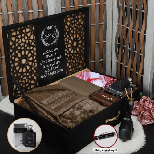بوكس رجالي شتوي فخمة فروة مع شماغ
