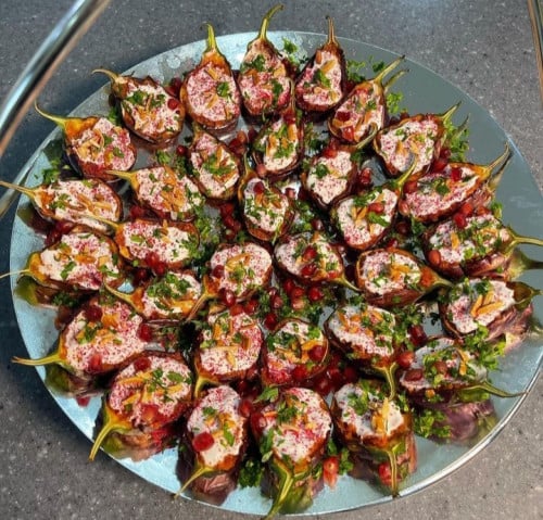 ميني باذنجان بحشوة باردة Mini eggplant with cold stuffing