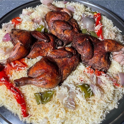 صحن مندي دجاج Chicken mandi dish