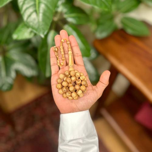 مسباح خشب زيتون المدور