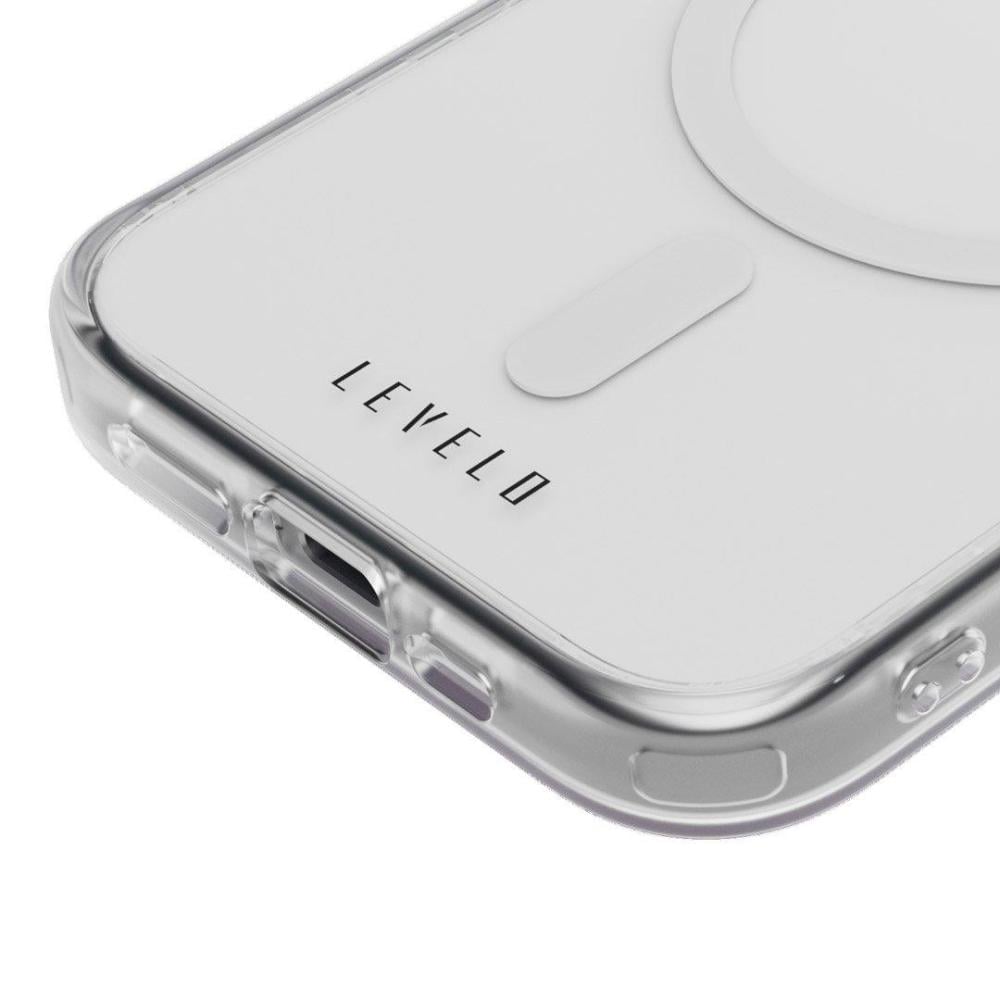 كفر LEVELO شفاف مطفي ايفون ١٥ برو  mugsafe