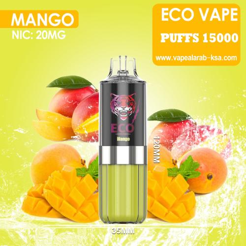 شيشة جاهزة ايكو هوكا مانجو 15000 موش من ECO VAPE