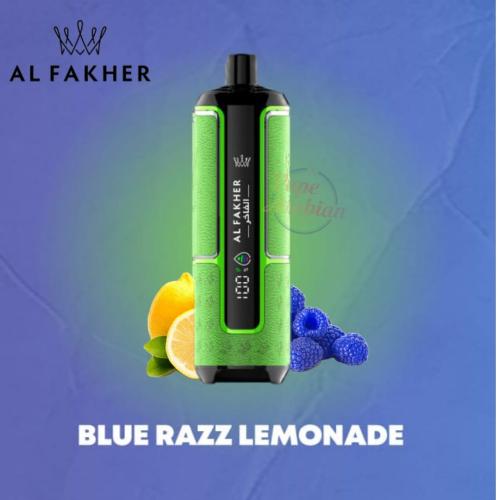 شيشة تاج الفاخر كراون بار 15000 هايبر ماكس بلوراز ليمون ALFAKHER CROWN BAR BLUE RAZZ LEMONADE
