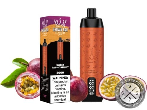 شيشة كراون بار 8000 سحبه باشن فروت من تاج الفاخر CROWN BAR 5MG