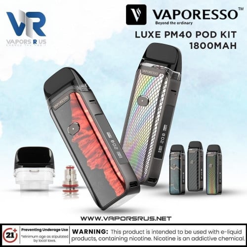 سحبة و شيشة لوكس بي ام 40 من فابريسو Vaporesso Luxe PM40 Pod Kit 1800mAh