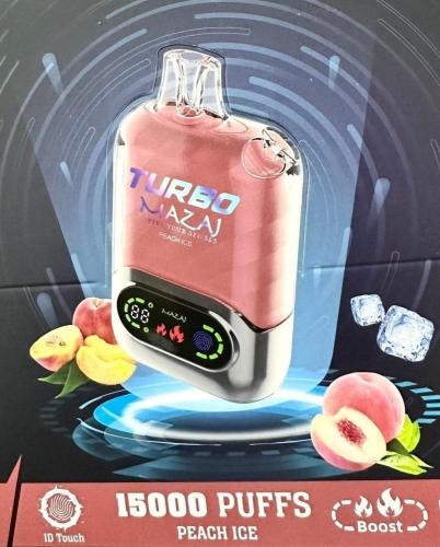 سحبة مزاج تيربو 15000 بنكهة خوخ ايس MAZAJ TURBO PEACH ICE