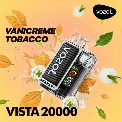 سحبة فوزول فيستا 20000 VOZOL VISTA فانيلا كريم توباكو VANICREME TOBACCO