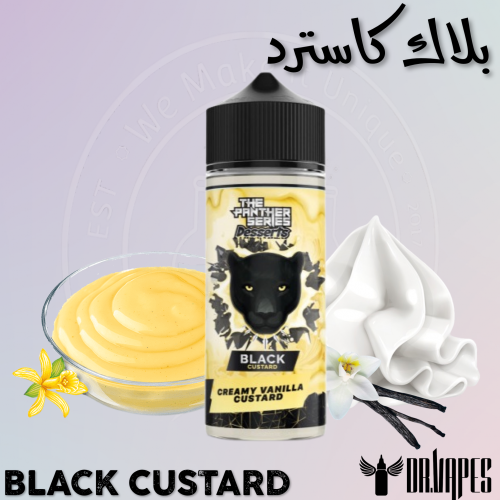 نكهة بنك بانثر بلاك كاسترد فيب 120مل كريمي فانيلا كاسترد من دكتور فيب Pink Panther Black Casturd