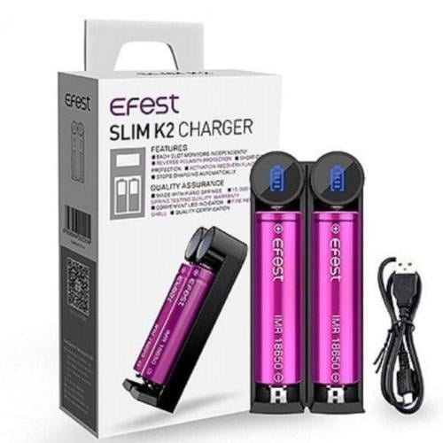 شاحن بطاريات ثنائي سليم كي تو من ايفست  EFEST SLIM K2 CHARGER