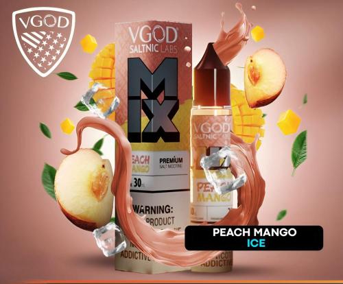 نكهة ماكس خوخ مانجو ايس سولت من فيقود VGOD MIX PEACH MANGO ice